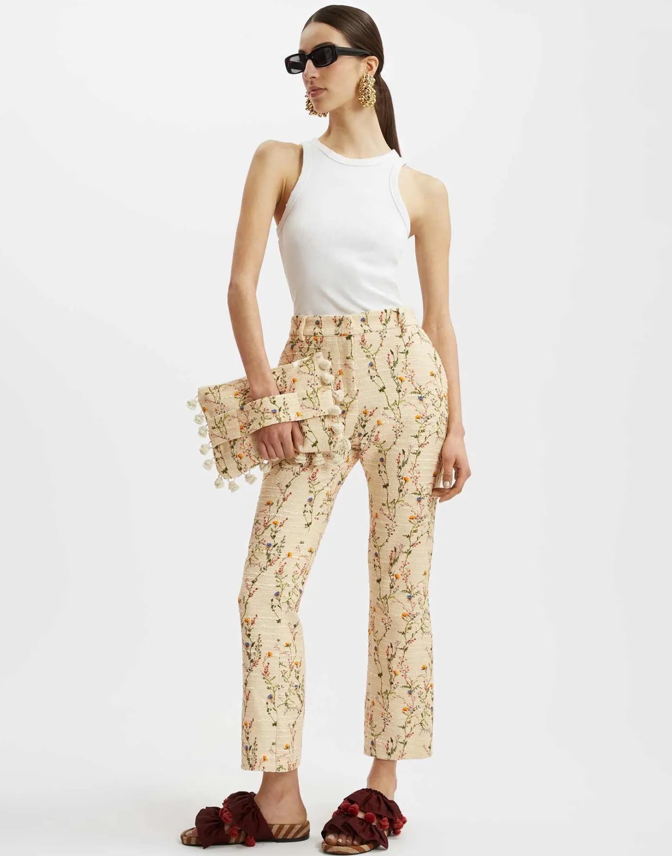 La DoubleJ 24/7 PantsPrimavera Cream in Tweed | Pantalon Et Short | READY TO WEAR