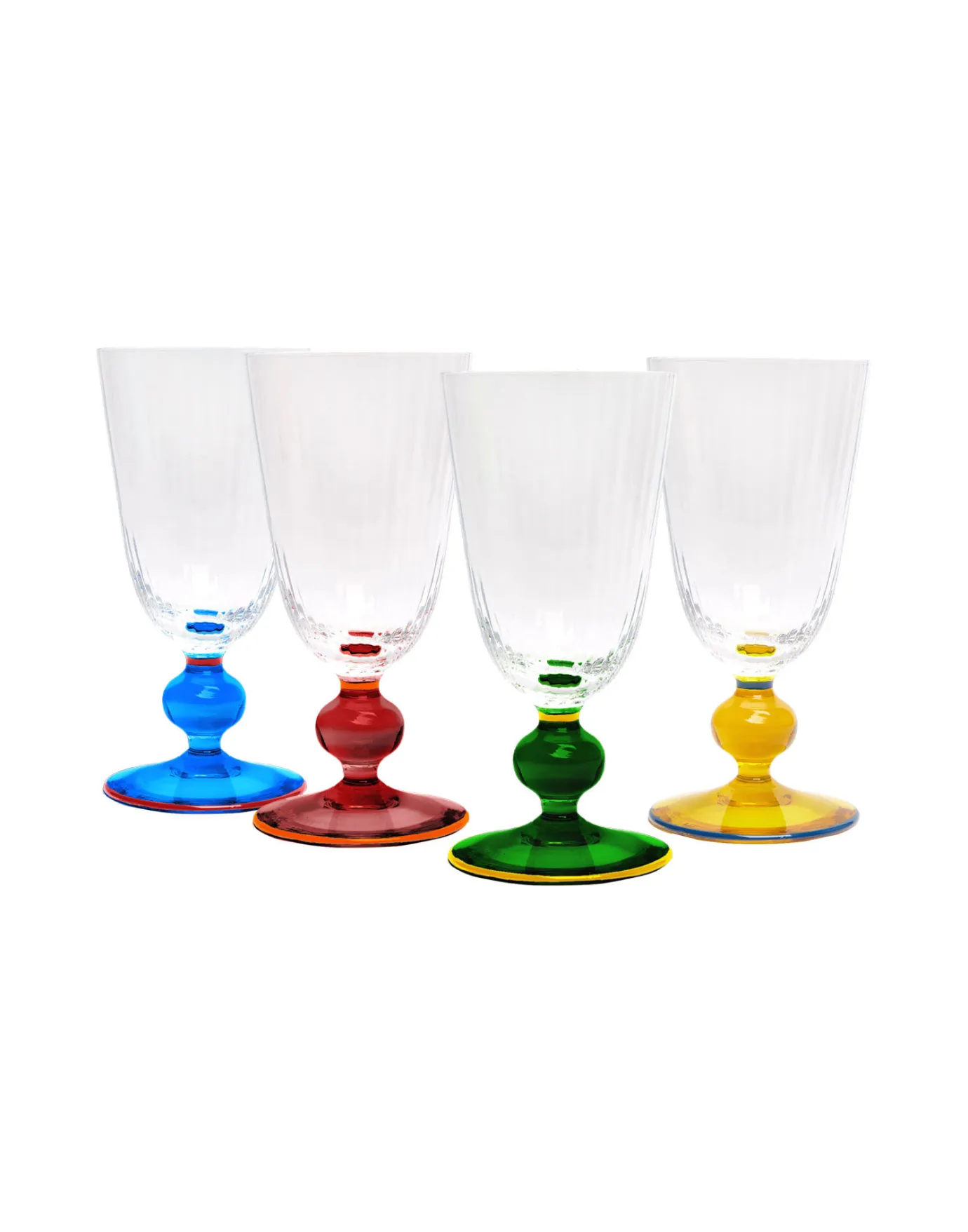 La DoubleJ Perfetto Glasses Set of 4Mixed in Murano Glass | Verres à Eau | Verres