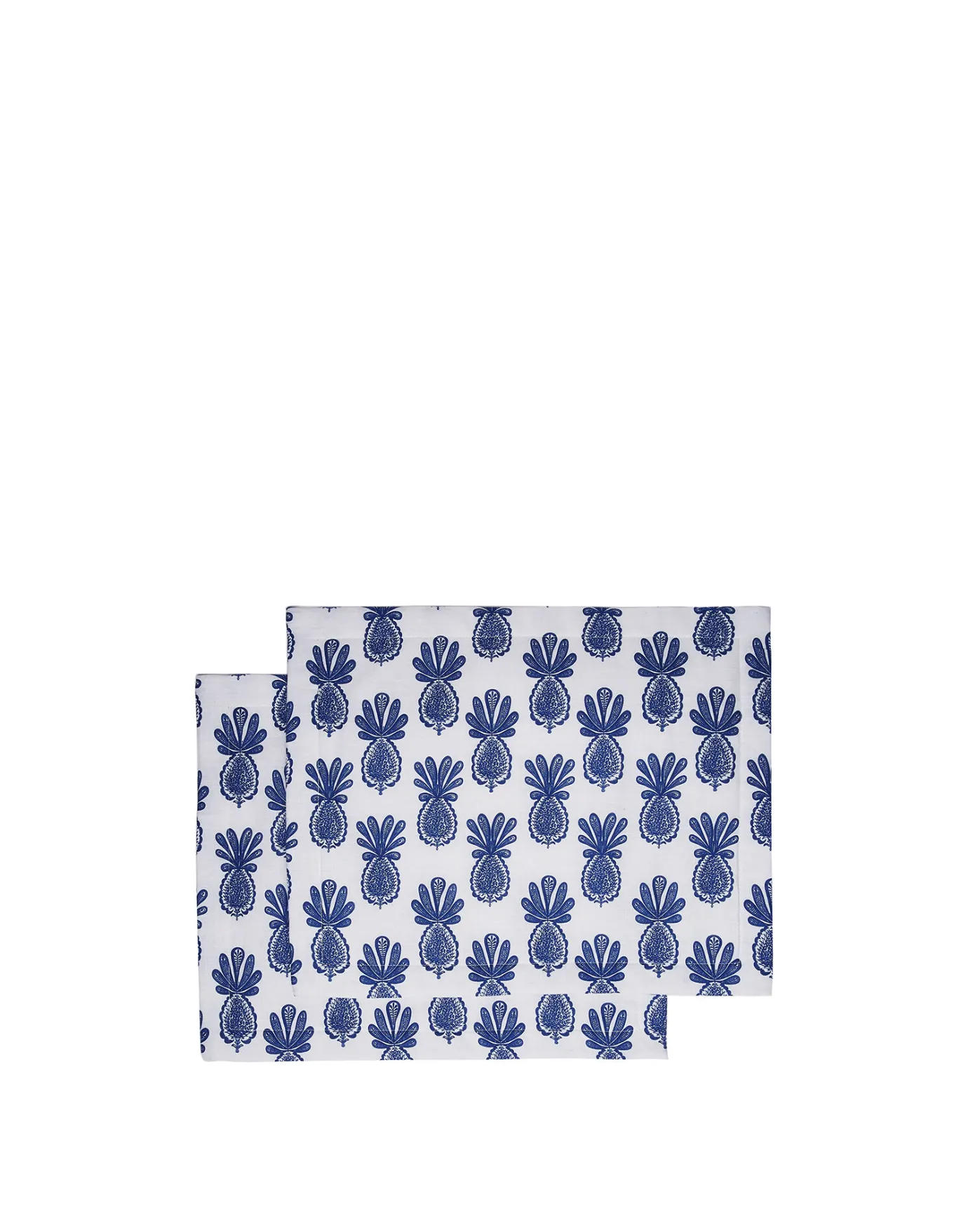 La DoubleJ Placemat Set Of 2Pineapple Blu in Linen | Sets De Table | Textiles