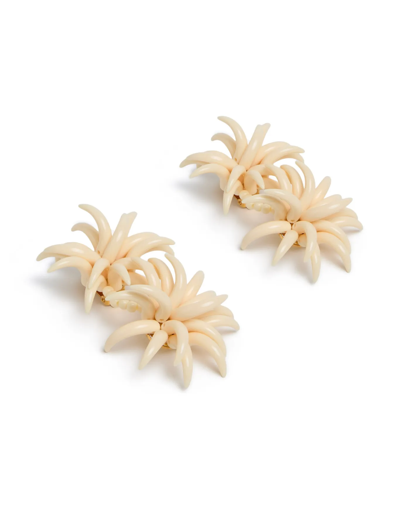 La DoubleJ Primavera EarringsSolid Ivory in Acrylic Resin | Bijoux | ACCESSORIES