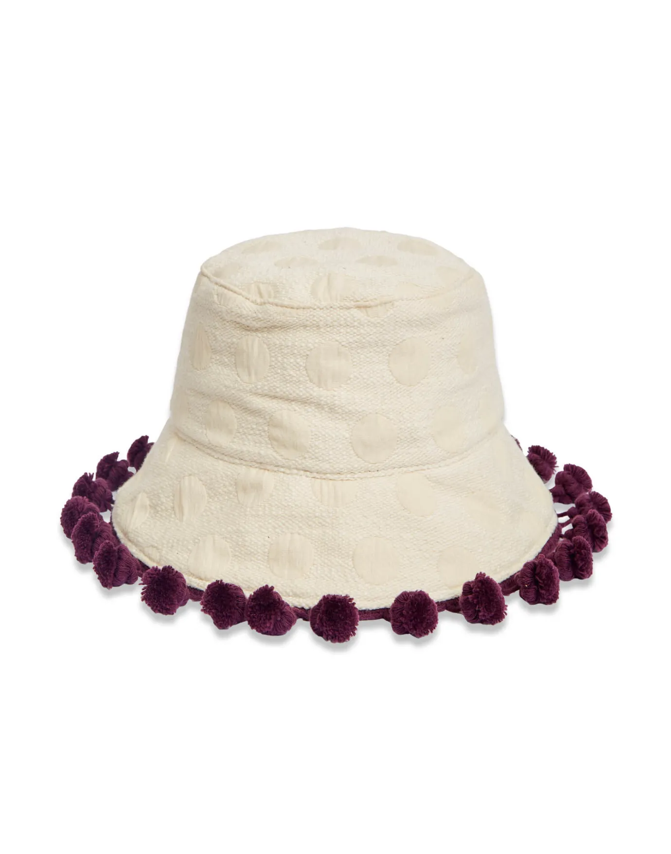 La DoubleJ Promenade HatCreamy in Jacquard  With Tassels | Chapeaux | ACCESSORIES