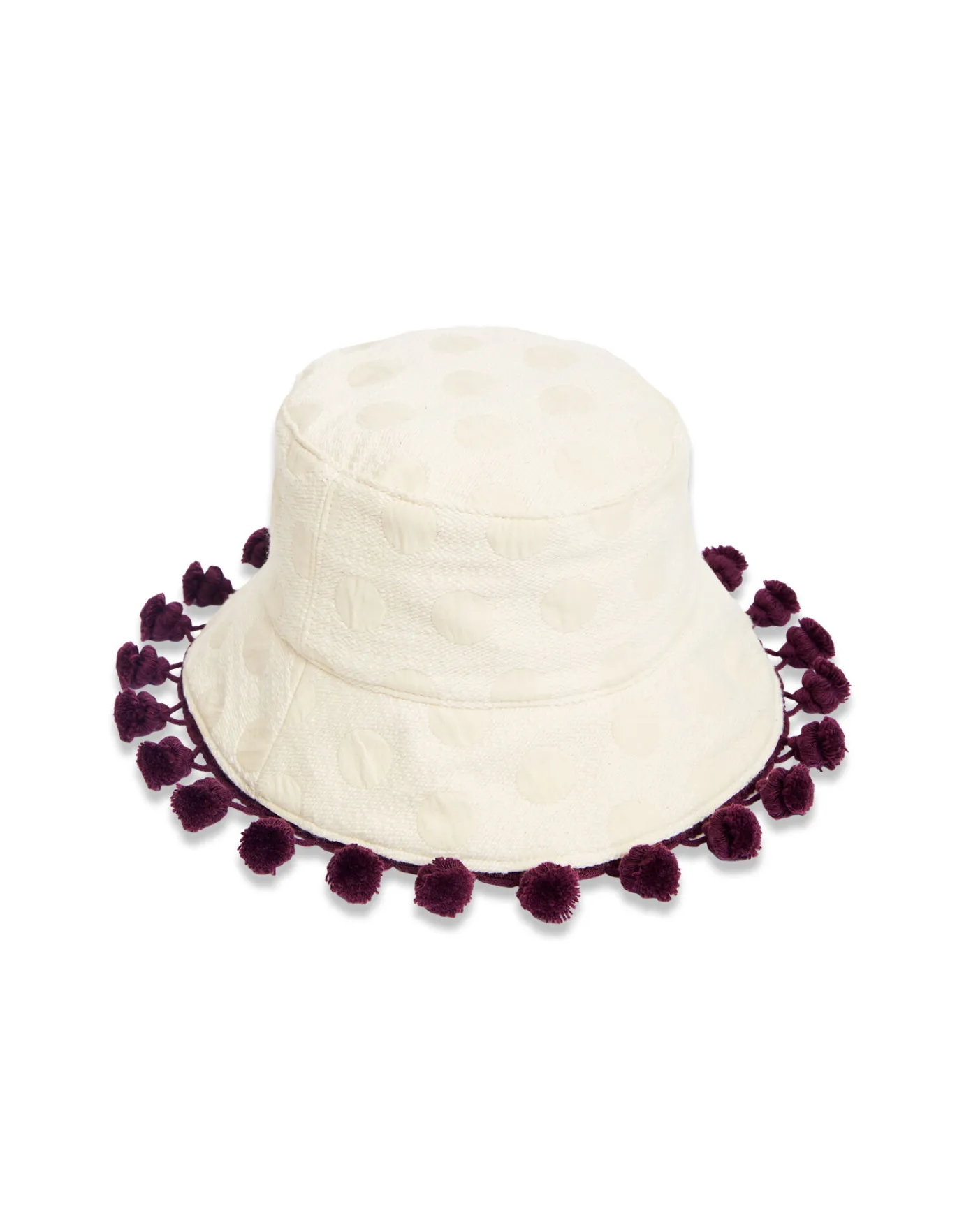 La DoubleJ Promenade HatCreamy in Jacquard  With Tassels | Chapeaux | ACCESSORIES