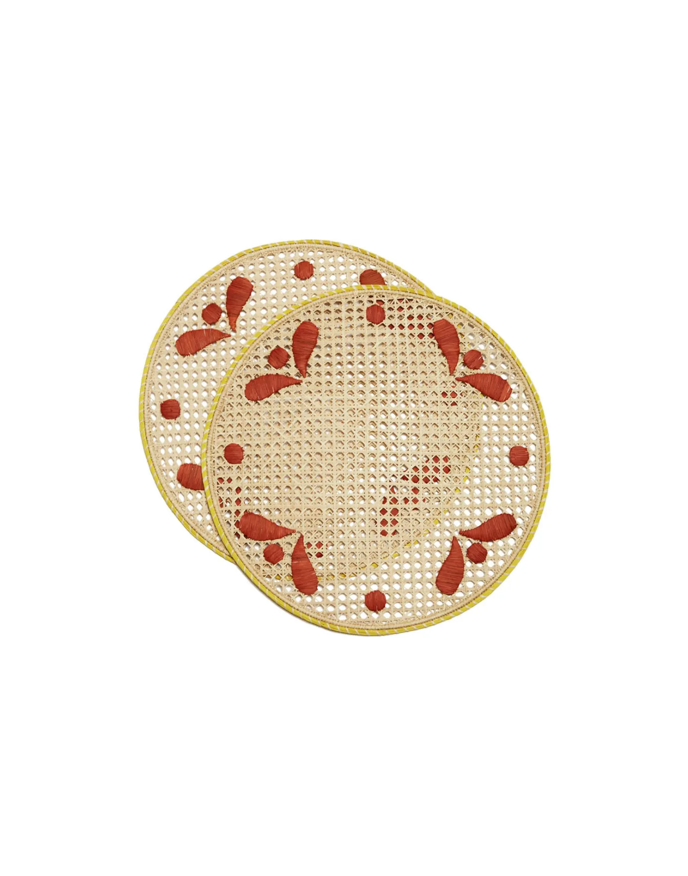 La DoubleJ Raffia Placemats Set Of 2Capri Brick in Raffia | Sets De Table | Textiles