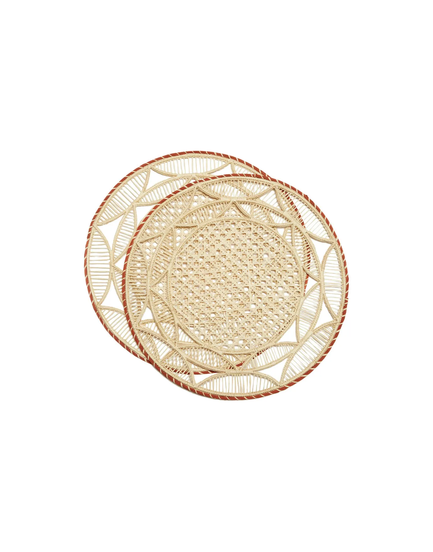 La DoubleJ Raffia Placemats Set Of 2Sol Brick in Raffia | Sets De Table | Textiles