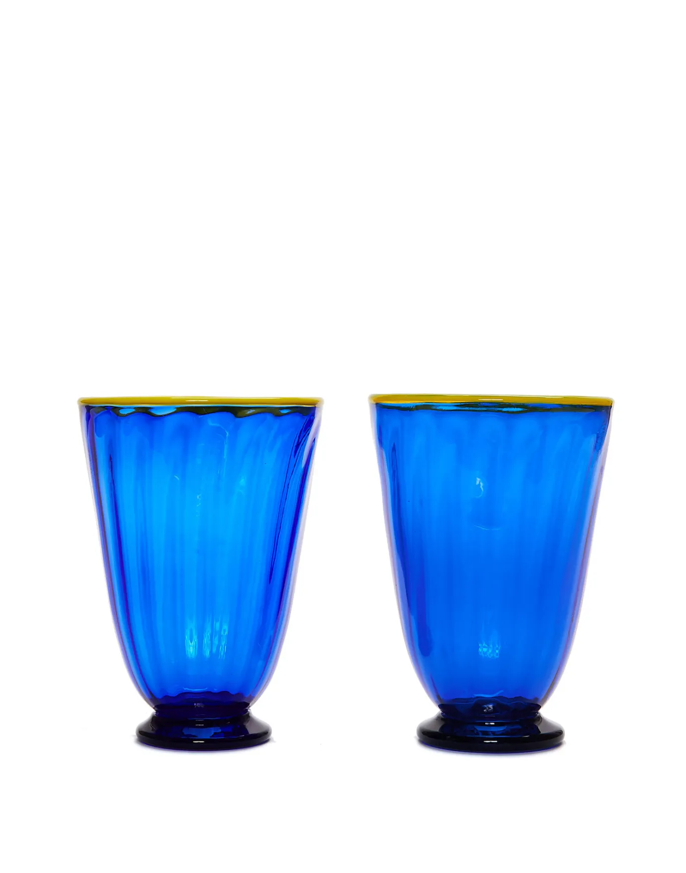 La DoubleJ Rainbow Glass Set of 2Blue in Glass | Verres à Eau | Verres