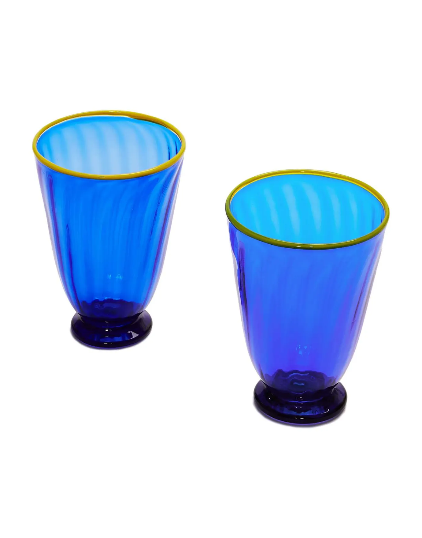 La DoubleJ Rainbow Glass Set of 2Blue in Glass | Verres à Eau | Verres