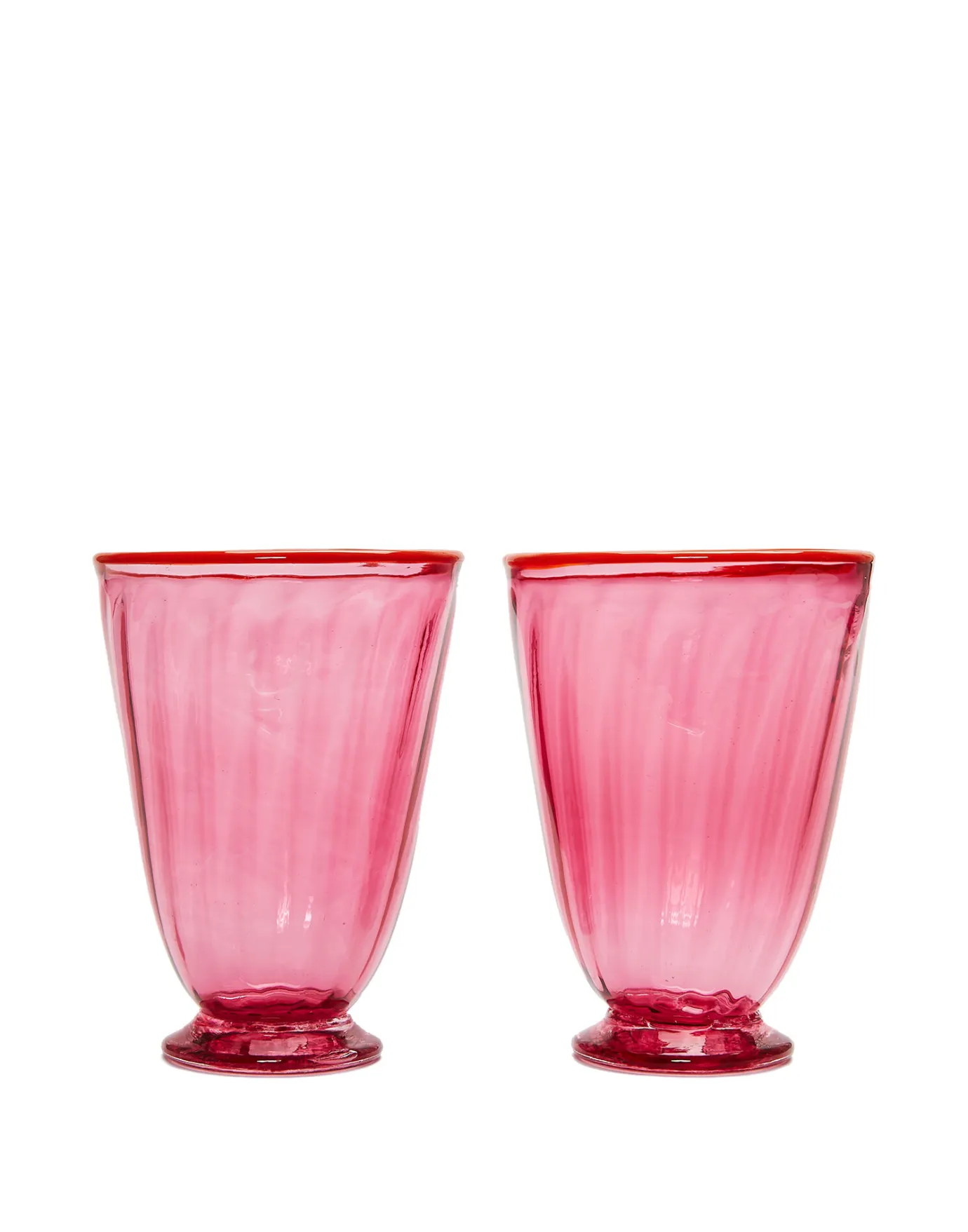 La DoubleJ Rainbow Glass Set of 2Fuxia in Glass | Verres à Eau | Verres