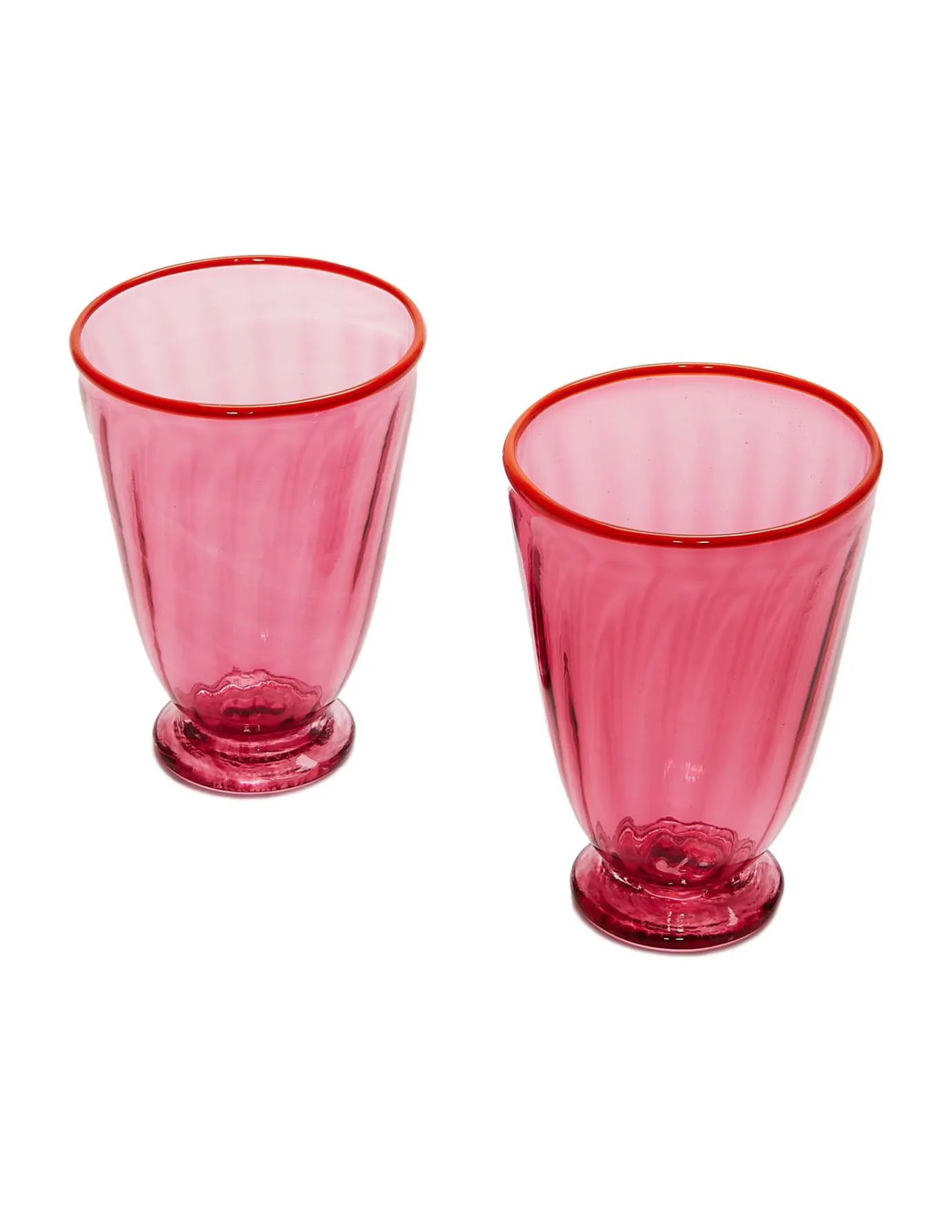 La DoubleJ Rainbow Glass Set of 2Fuxia in Glass | Verres à Eau | Verres