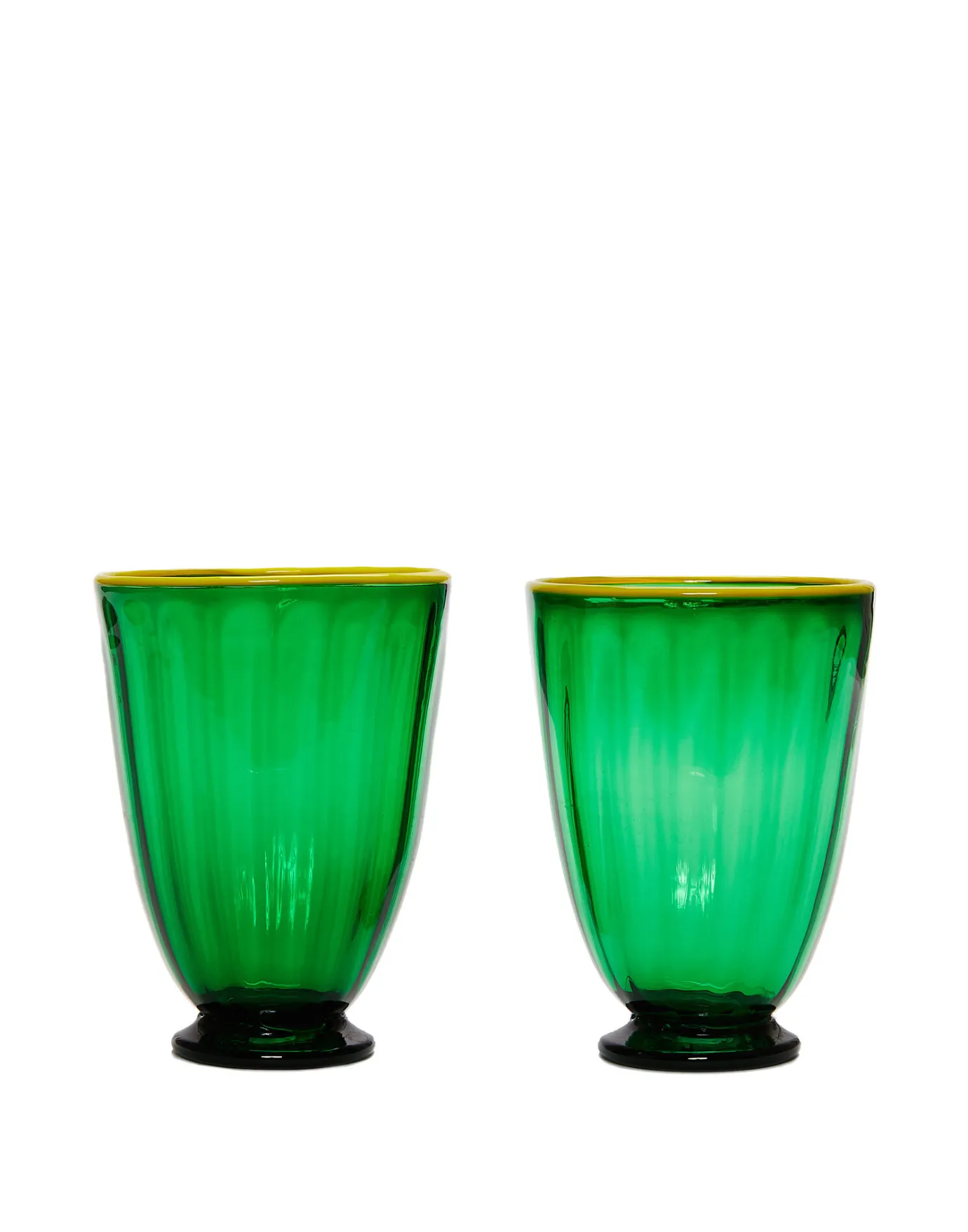 La DoubleJ Rainbow Glass Set of 2Green in Glass | Verres à Eau | Verres