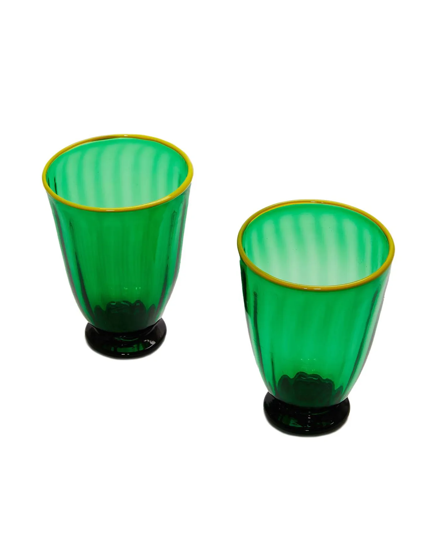 La DoubleJ Rainbow Glass Set of 2Green in Glass | Verres à Eau | Verres