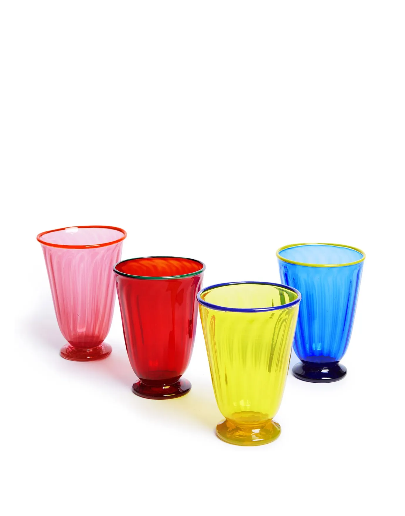 La DoubleJ Rainbow Glass Set of 4Rainbow in Glass | Verres à Eau | Verres