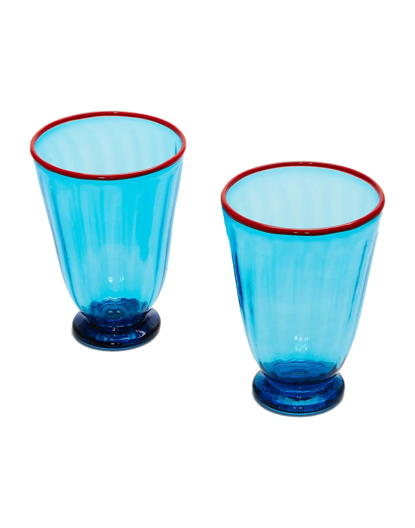 La DoubleJ Rainbow Glass Set of 2Turquoise in Glass | Verres à Eau | Verres