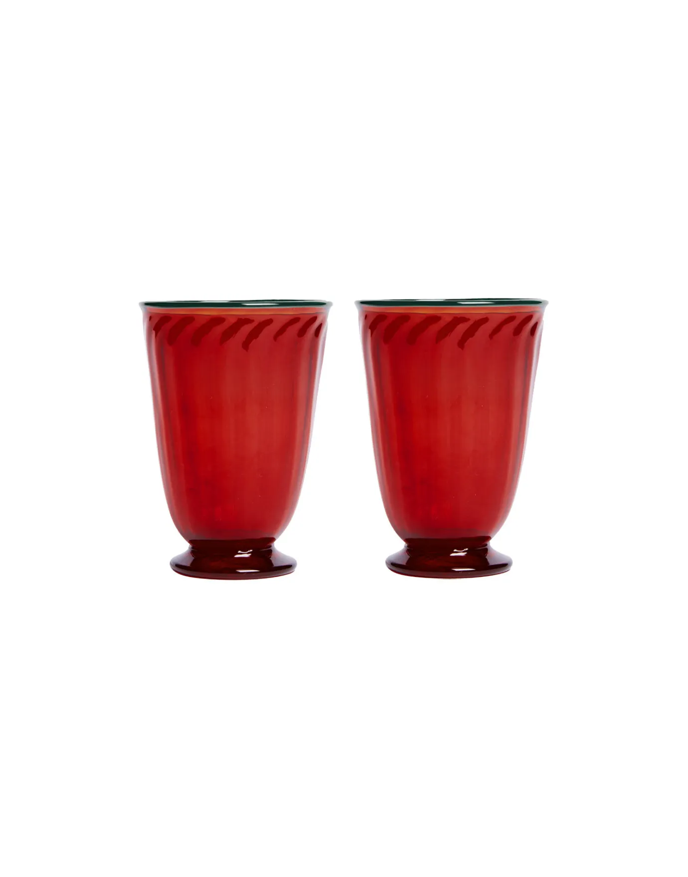 La DoubleJ Rainbow Glasses Set Of 2Red in Murano Glass | Verres à Eau | Verres