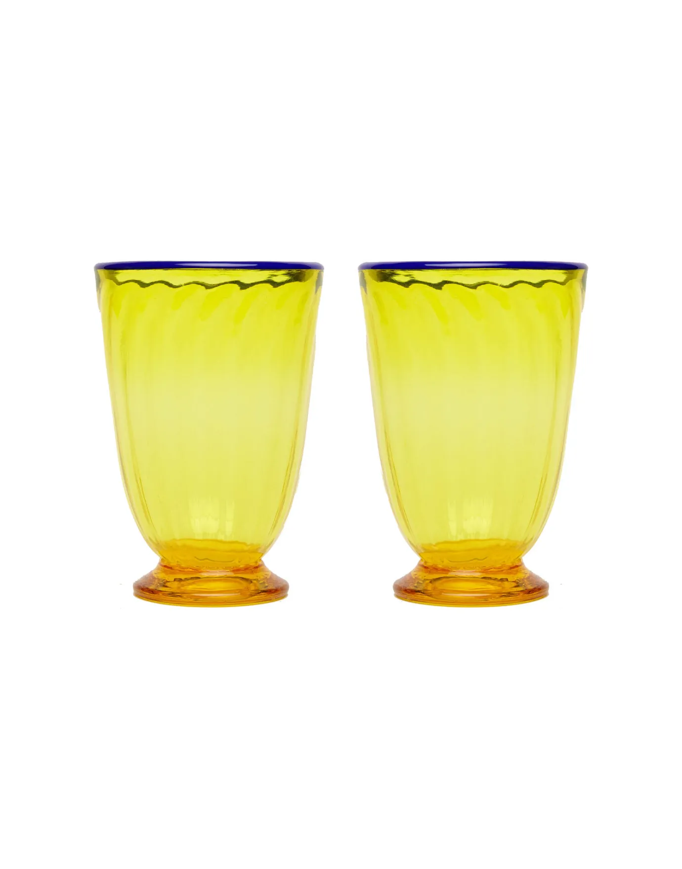 La DoubleJ Rainbow Glasses Set Of 2Yellow in Glass | Verres à Eau | Verres