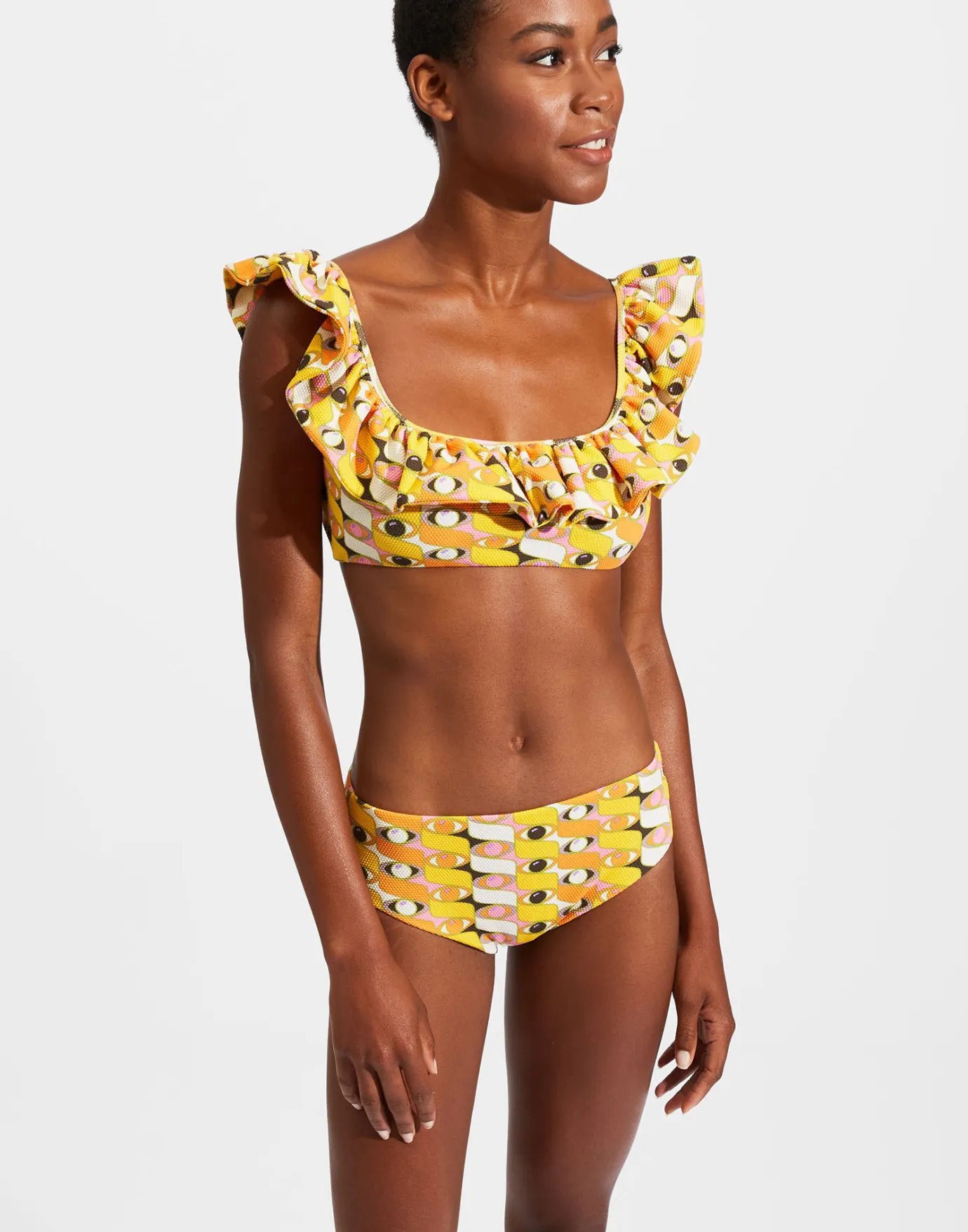 La DoubleJ Ruffle Bikini TopThird Eye in Lycra | Tenues De Plage | READY TO WEAR