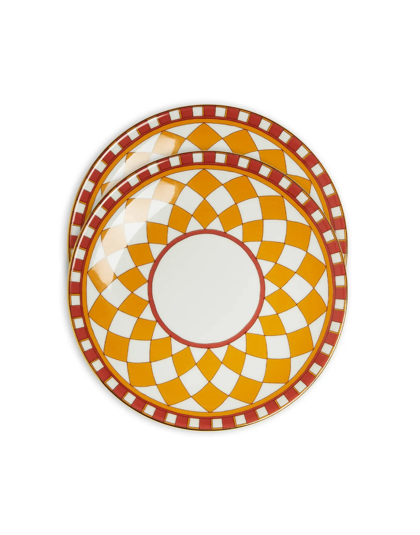 La DoubleJ Side Plates Set Of 2Apollo Yellow in Porcelain | Assiettes à Dessert & à Côté | Table