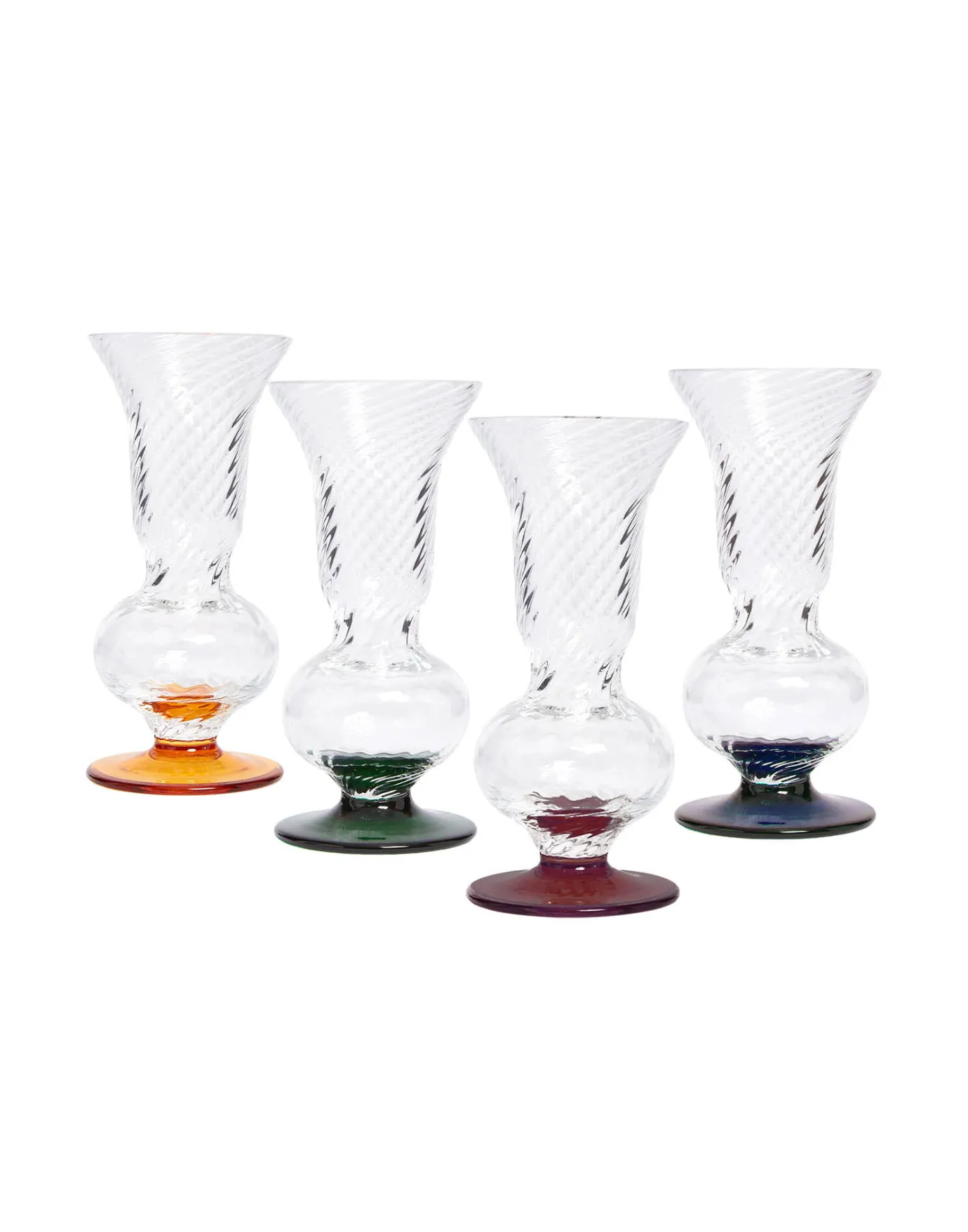 La DoubleJ Sippers Set Of 4Rainbow Mix in Murano Glass | Verres à Eau | Verres