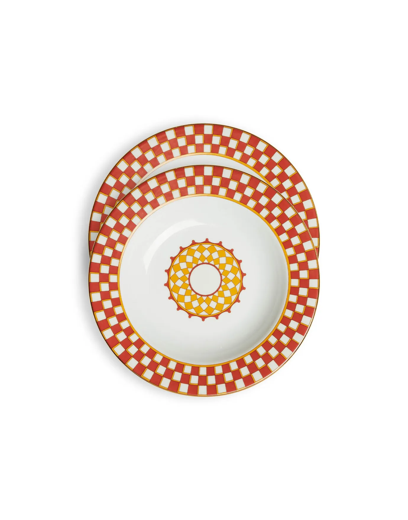 La DoubleJ Soup Plates Set Of 2Apollo Brick in Porcelain | Assiettes | Table