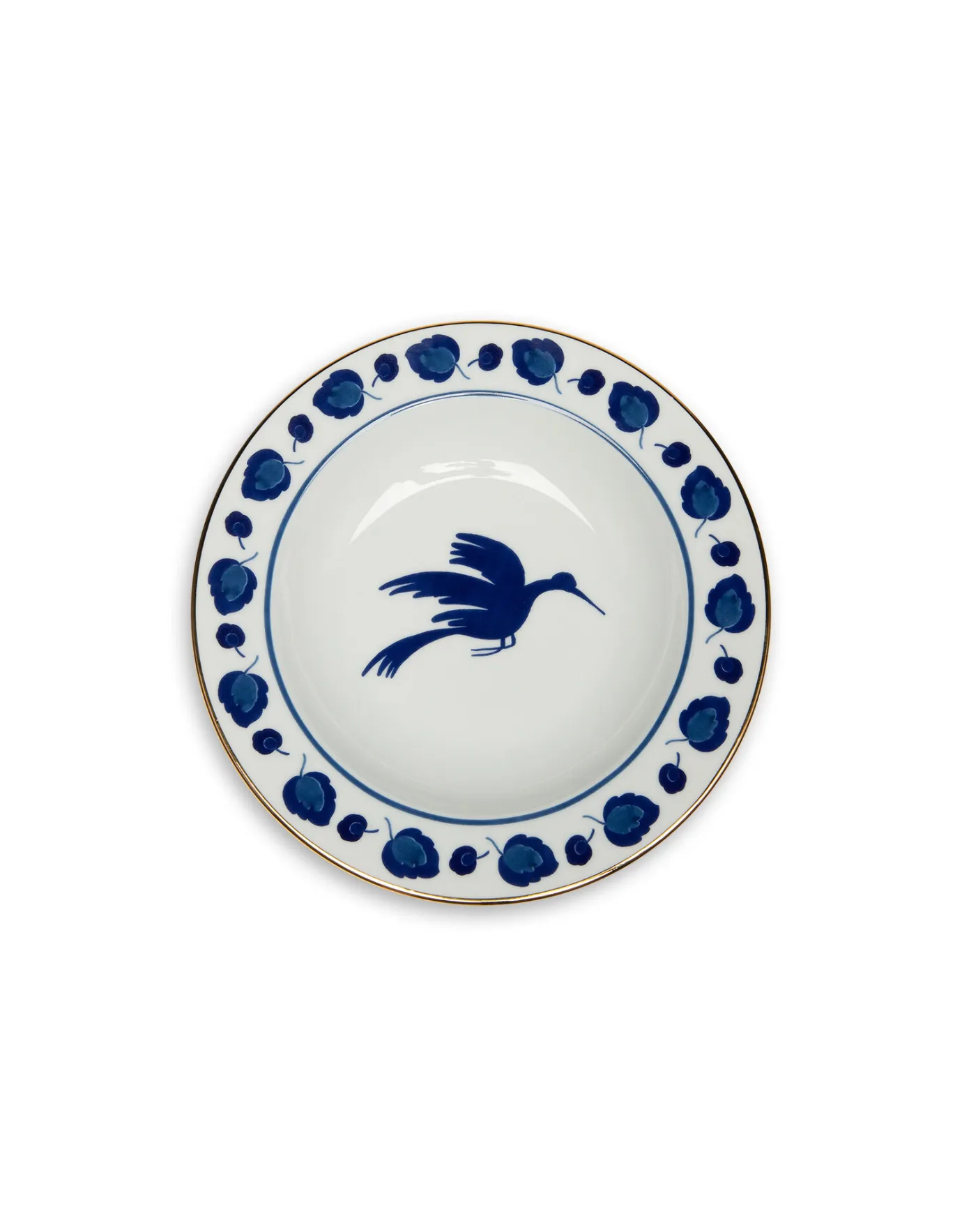 La DoubleJ Soup Plates Set Of 2Wildbird Blue in Porcelain | Assiettes | Table