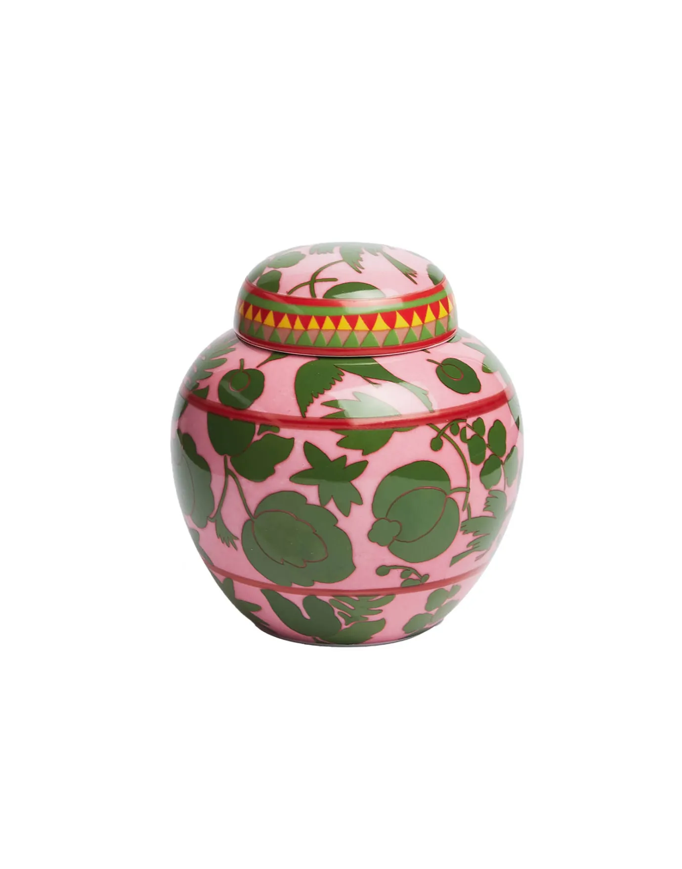 La DoubleJ Tea JarWildbird Rosa/Verde in Porcelain | Vases | Décoration