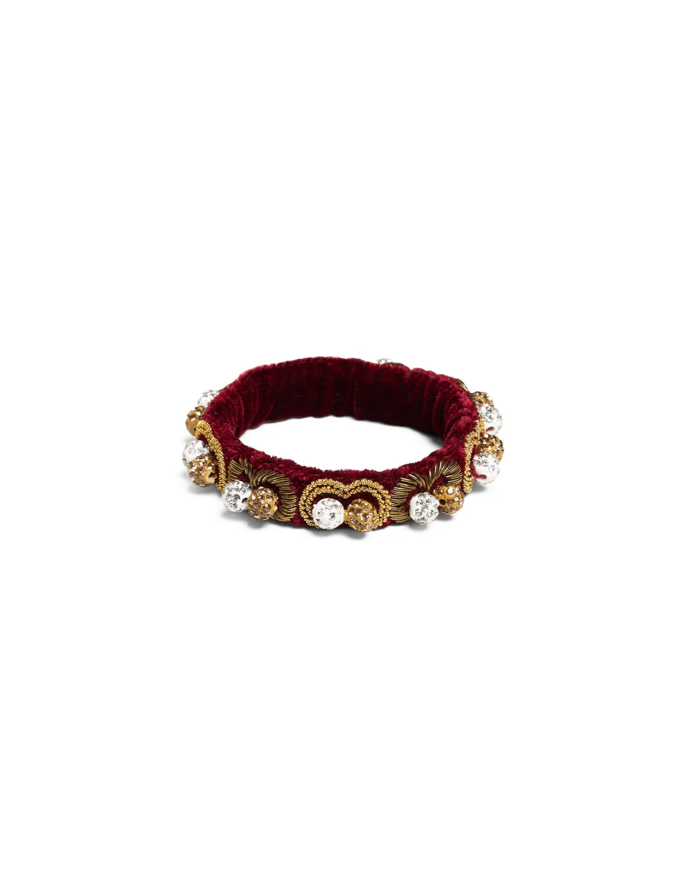 La DoubleJ Tesoro BraceletSolid Burgundy in Velvet | Bijoux | ACCESSORIES