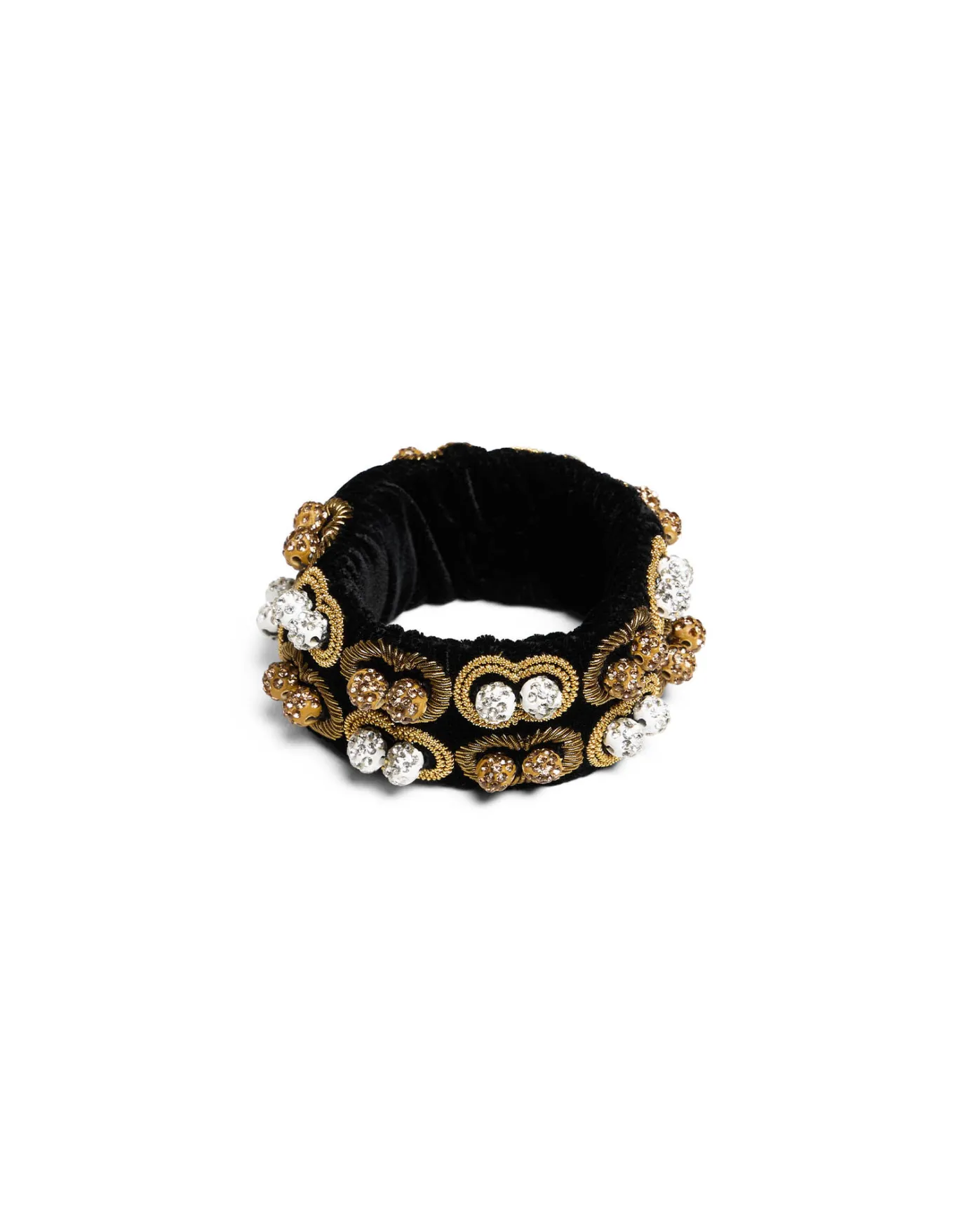 La DoubleJ Tesoro Double BraceletSolid Black in Velvet | Bijoux | ACCESSORIES