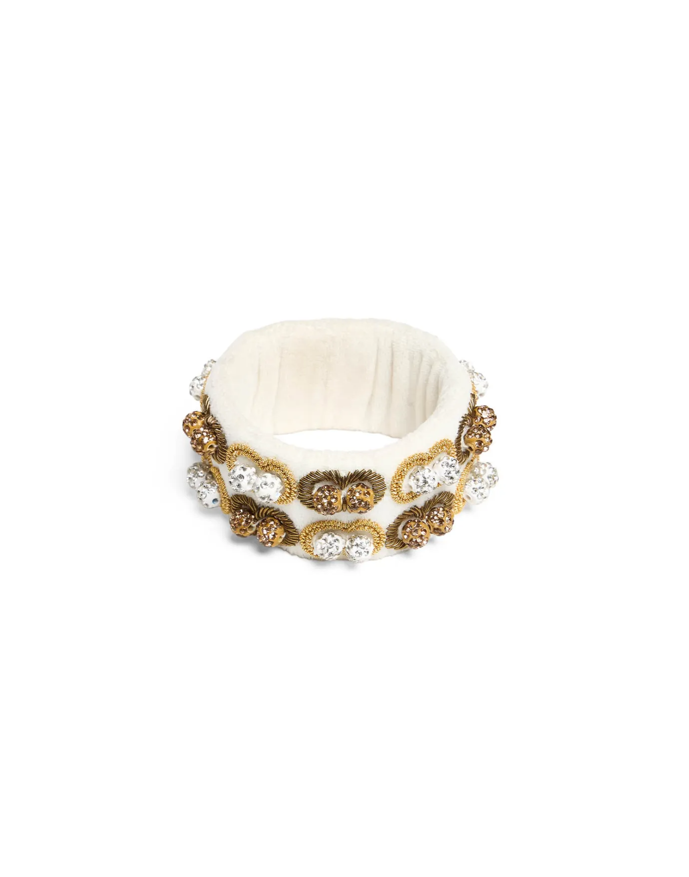 La DoubleJ Tesoro Double BraceletSolid Ivory in Velvet | Bijoux | ACCESSORIES