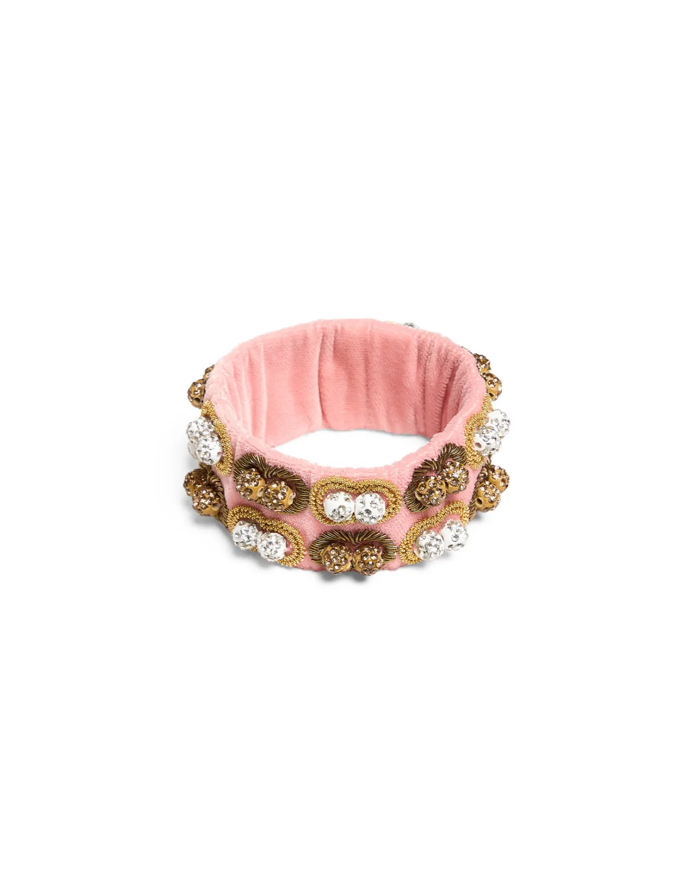 La DoubleJ Tesoro Double BraceletSolid Pink in Velvet | Bijoux | ACCESSORIES