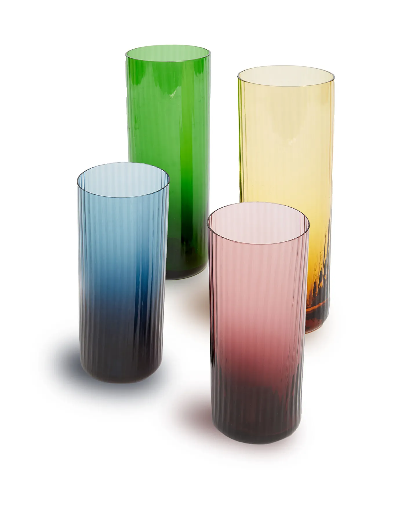 La DoubleJ Tumbler Glass Set of 4Misty Rainbow Mix in Glass | Verres à Eau | Verres