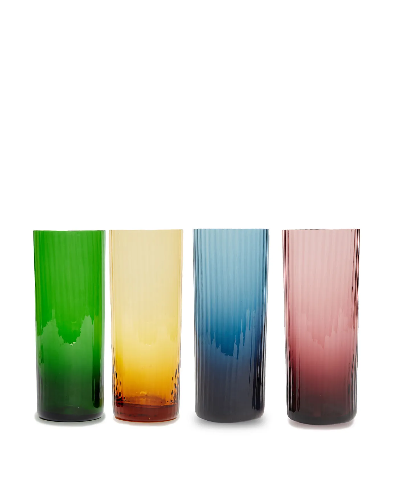 La DoubleJ Tumbler Glass Set of 4Misty Rainbow Mix in Glass | Verres à Eau | Verres