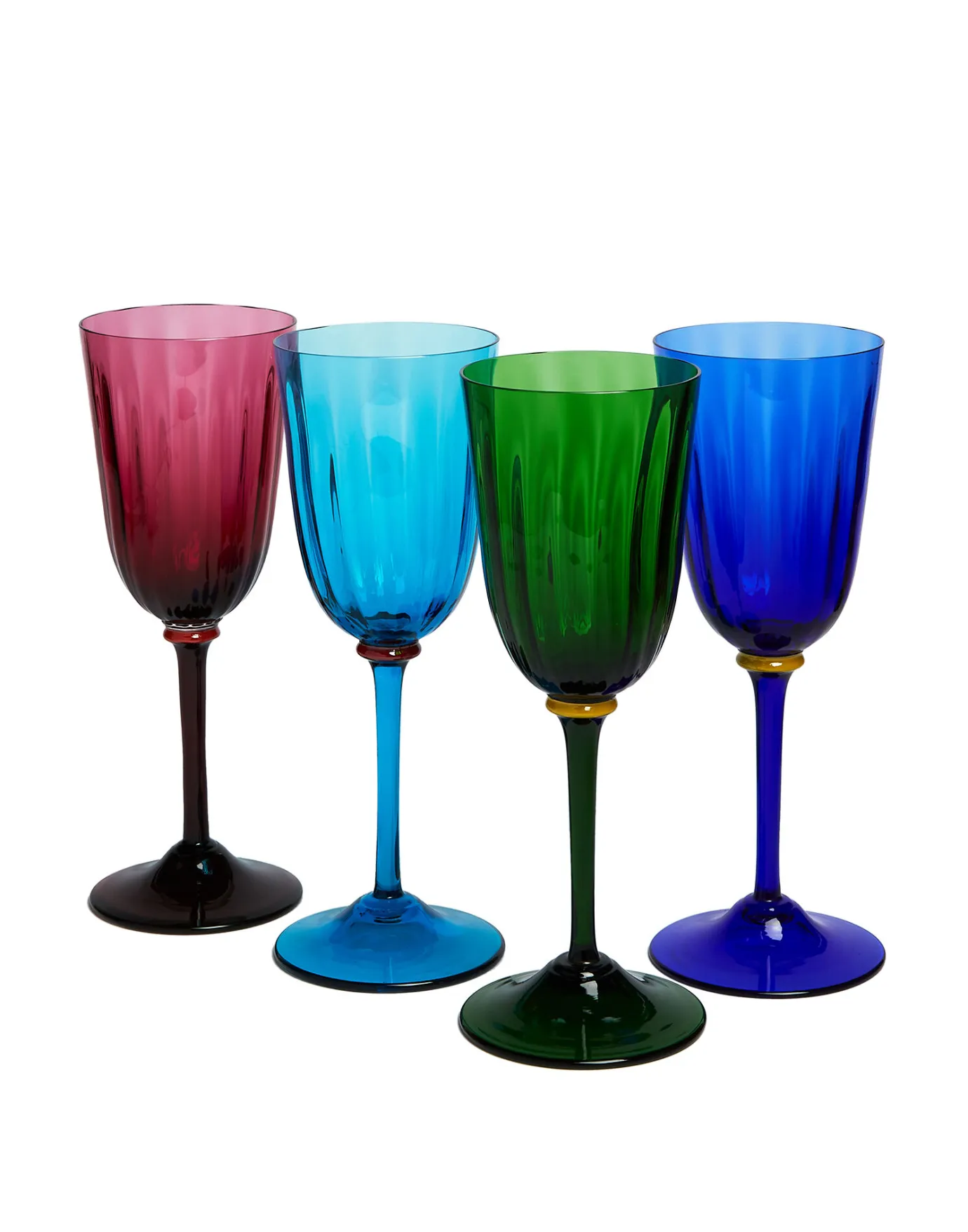 La DoubleJ Wine Glass Set of 4Rainbow in Murano Glass | Verres à Eau | Verres