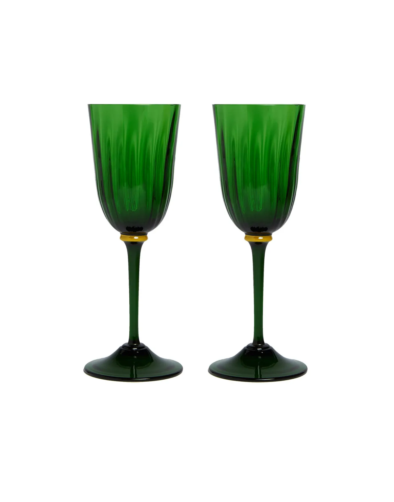 La DoubleJ Wine Glasses Set Of 2Green in Murano Glass | Verres à Eau | Verres